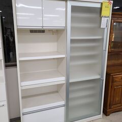 J9571　松田家具　キッチンボード　ホワイト　クリーニング済み...