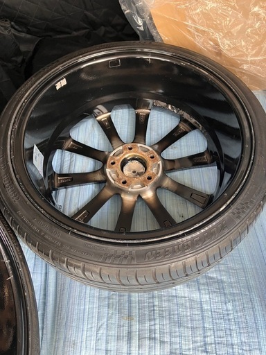 バリ山‼️19インチ ホイール　４本セット　4枚 114.3 セレナ　オデッセイ　ステップワゴン　エリシオン　クラウン　ティアナ　エスティマ　ヴェゼル　プリウスアルファ　ノア　ヴォクシー　