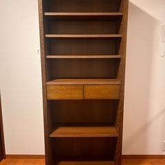 【美品】【引取限定】大川家具　書棚　本棚