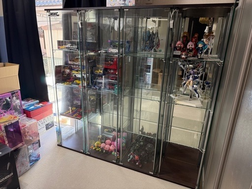 不二貿易ガラスケース　4段×4個