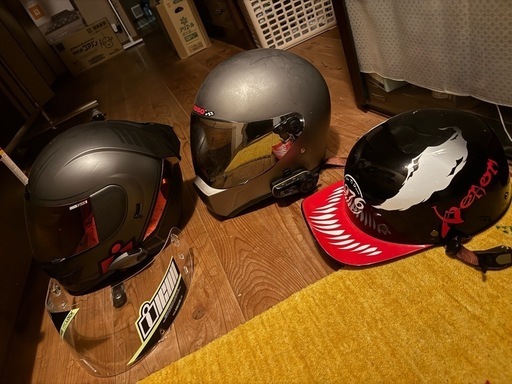 バイク　ヘルメット　まとめて3個　インカム付き