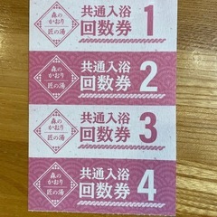 匠の湯温泉チケット4枚
