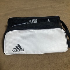 アディダス adidas ジュースケース ゴルフシューズ袋 靴用バッグ 美品の画像