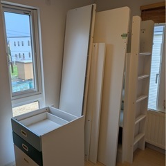 IKEA ロフトベッド　机と引き出し　取りに来られる方限定の画像