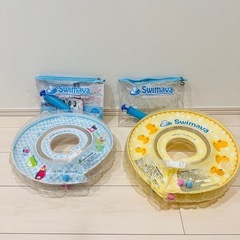 スイマーバSwimava 子供用浮き輪 チェック柄 アヒル柄 ポ...