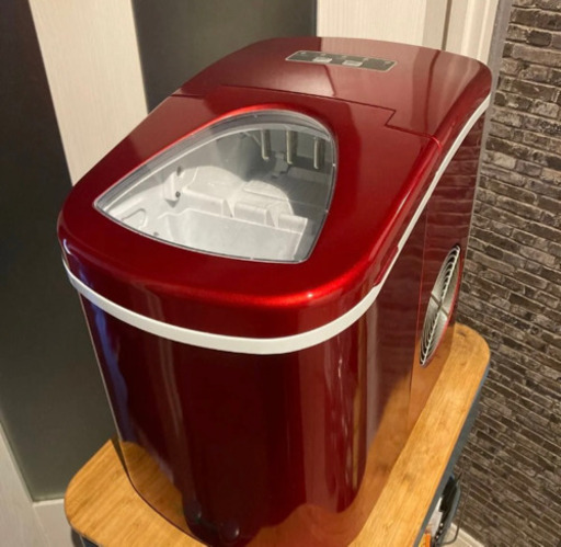 高速自動製氷機 氷ドンドン コンパクト レッド 405-imcn01 (なな