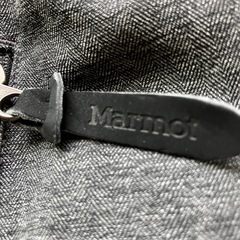【Marmot】マーモット エンペラーダウン ナイロン ロゴ刺繍 グレー Mの画像