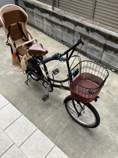 子供乗せ自転車 後ろ乗せ 20インチ 20インチ 外装6段変速 シティサイクル 非電動　フィデース