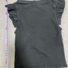 ZARA フリル付きUSED仕上げTシャツの画像