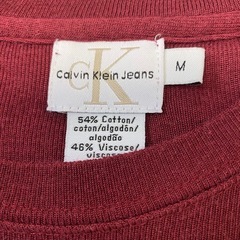 Calvin Klein Jeans ワインレッドtシャツ Msizeの画像