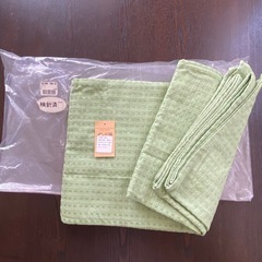 【新品】インド綿マルチカバー　グリーン