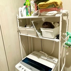 ニトリ　洗濯機ラック ホワイト