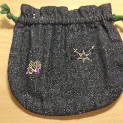 巾着袋　星の画像