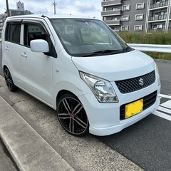 平成22年式ワゴンR.MH23Sホワイト.検2年付.ローダウン....