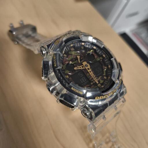 美品 G-SHOCK GA-100CF スケルトンカスタム (syu350) つくばの