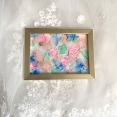 【一点物】アルコールインクアート 原画 絵画 フレーム付き