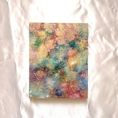 【一点物】アルコールインクアート 原画 木製パネル貼り 絵画