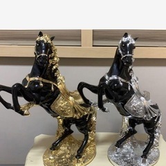 【本日品川区川崎市送料無料】幸運　高級　馬置物