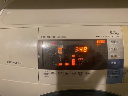 ストア 日立ドラム式洗濯乾燥機 BD-V3600 伊勢崎引取り HITACHI BD