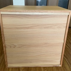 ②無印良品 スタッキングチェスト・引出し・２段／オーク材突板の画像
