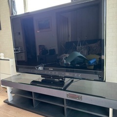 三菱real55型TV+YAMAHAシアターラックシステム