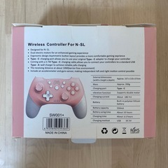 ワイヤレスコントローラー SW001+ ピンクの画像