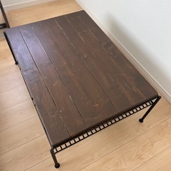 アンティーク　ローテーブル　おしゃれ　アイアン　大型