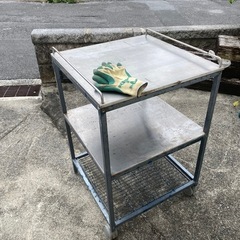 中古　IKEA  スチール　作業台　ステンレスの画像