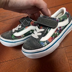 VANS キッズスニーカー 花柄 14cmの画像