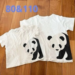 《80&110》おそろい Tシャツ パンダ