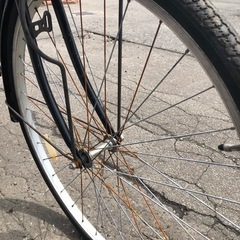 防犯登録解除済み 27インチ 自転車　ライト付きの画像