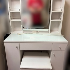 ニトリ ドレッサー 収納チェア付 鏡裏収納有 コンセント二口有