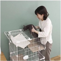 美品！アイリスオーヤマ ミニキャットケージの画像