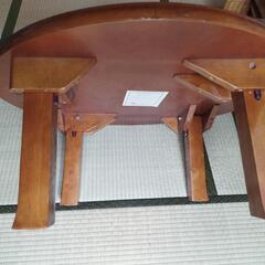 昭和レトロな丸テーブル ちゃぶ台の画像