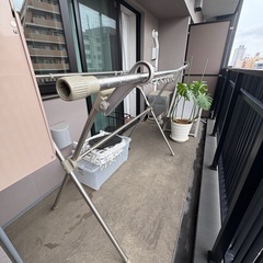 洗濯物干し　スタンド　シルバーの画像