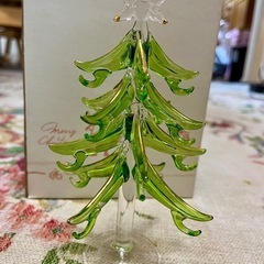 無料　新品　ガラス製クリスマスツリー ミュージカルボール　スノーマン
