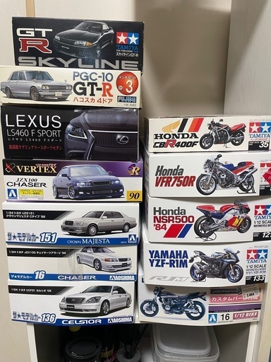 車バイクプラモデルセット