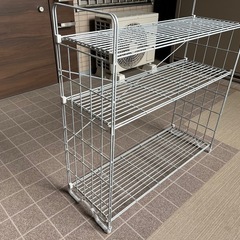 【無印良品】中でも外でも使えるワイヤーラックの画像