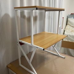  デスク上収納ラック 二段の画像