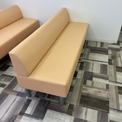 2脚セット　3人掛け待合ベンチソファー