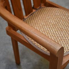 ≪zyt2165ジ≫ エスニック家具 ガーデンチェア 木製アームチェア リゾート家具/アジアン/チーク材/椅子/中古家具/宮城県仙台市 70412-15の画像