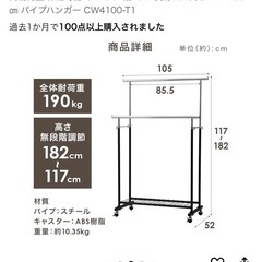 アイリスプラザ　ハンガーラック　2段の画像