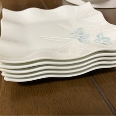 有田焼　青白磁　菓子皿　銘々皿　５枚の画像