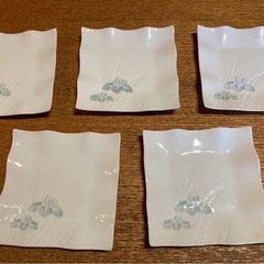 有田焼　青白磁　菓子皿　銘々皿　５枚