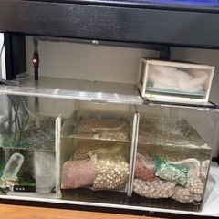 引き取り者決定　120×45×45 オーバーフロー アクリル水槽 水槽台一式の画像
