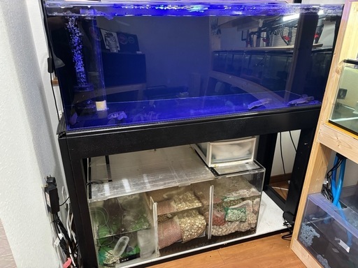 引き取り者決定　120×45×45 オーバーフロー アクリル水槽 水槽台一式