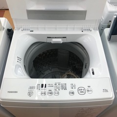 ★ジモティー割引有★4.5kg洗濯機/東芝/AW-45M9(W)...