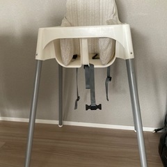 IKEA ハイチェア　クッション・未使用テーブル付