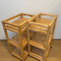 IKEA　モルゲルMOLGER　キャスターワゴン3段 ２個セット