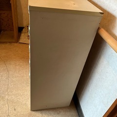 No.157　木製白チェスト５段の画像